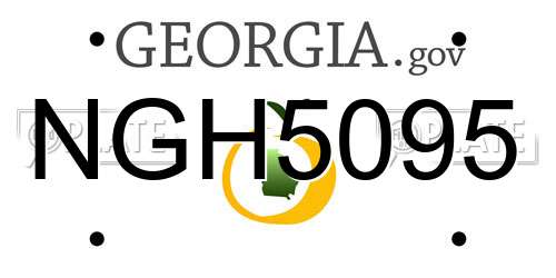 NGH5095 Georgia License Plate