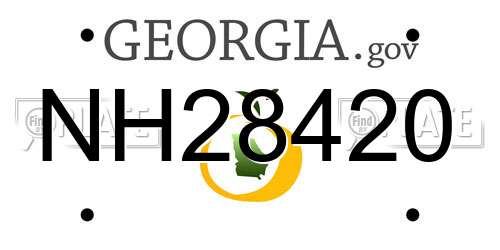 NH28420 Georgia License Plate