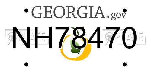 NH78470 Georgia License Plate