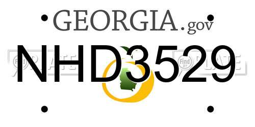 NHD3529 Georgia License Plate