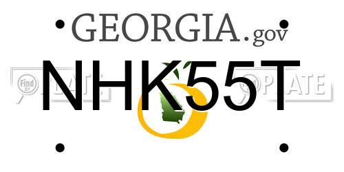 NHK55T Georgia License Plate