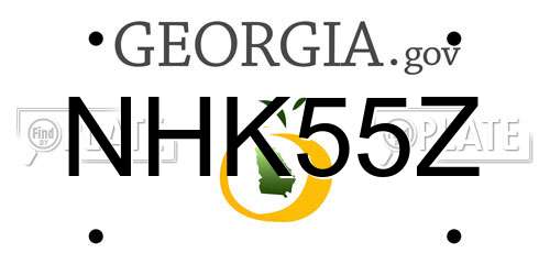 NHK55Z Georgia License Plate