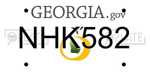 NHK582 Georgia License Plate