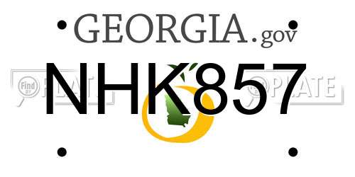 NHK857 Georgia License Plate