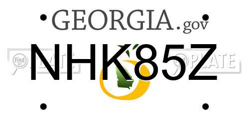 NHK85Z Georgia License Plate