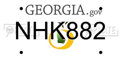 NHK882 Georgia License Plate