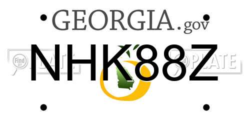NHK88Z Georgia License Plate