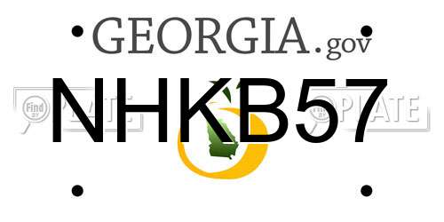 NHKB57 Georgia License Plate