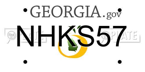 NHKS57 Georgia License Plate