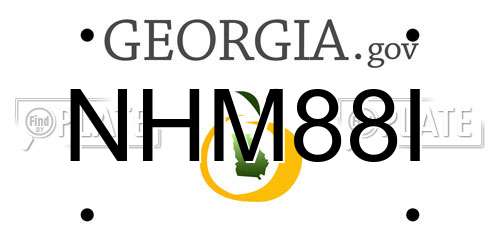 NHM88I Georgia License Plate