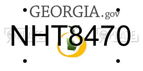 NHT8470 Georgia License Plate