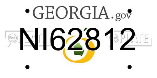NI62812 Georgia License Plate