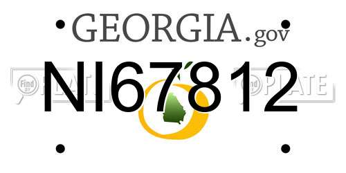 NI67812 Georgia License Plate