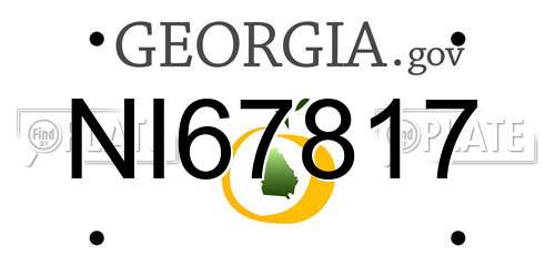 NI67817 Georgia License Plate