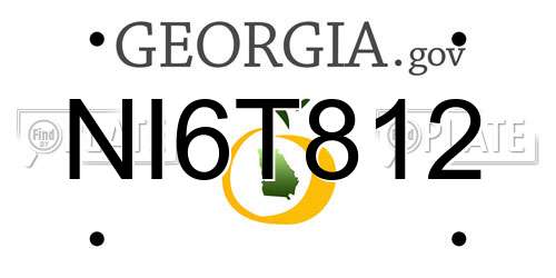 NI6T812 Georgia License Plate