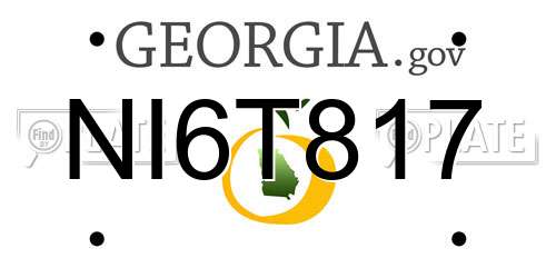 NI6T817 Georgia License Plate