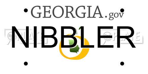 NIBBLER Georgia License Plate