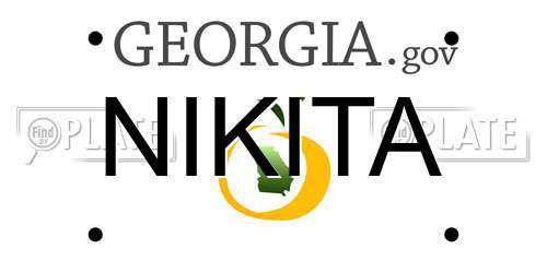 NIKITA Georgia License Plate