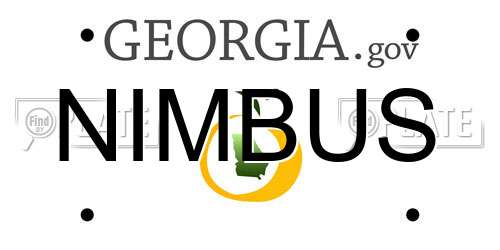 NIMBUS Georgia License Plate