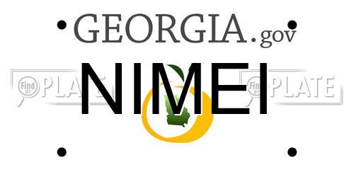 NIMEI Georgia License Plate