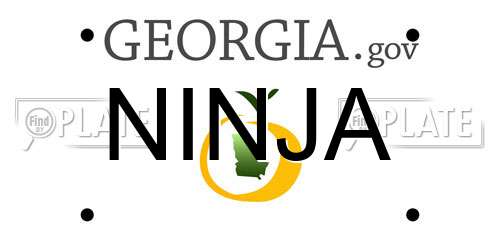 NINJA Georgia License Plate