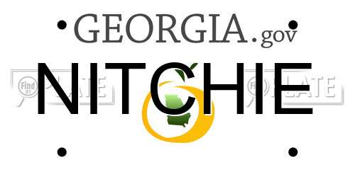 NITCHIE Georgia License Plate