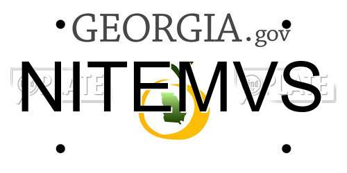 NITEMVS Georgia License Plate