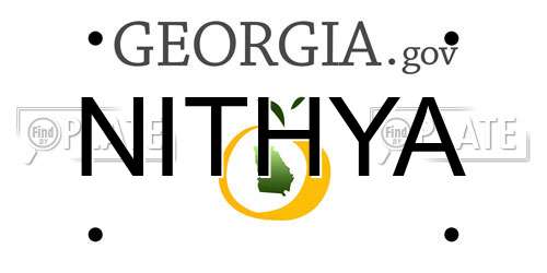 NITHYA Georgia License Plate