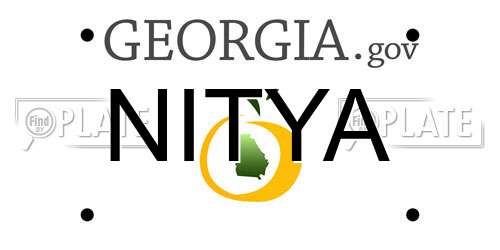 NITYA Georgia License Plate