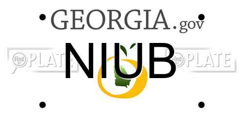 NIUB Georgia License Plate