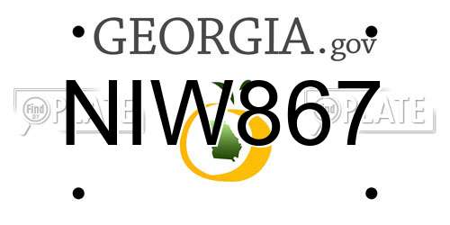 NIW867 Georgia License Plate