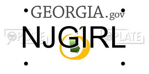 NJGIRL Georgia License Plate
