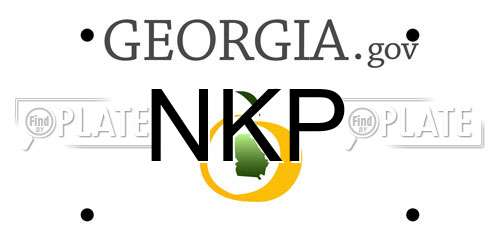 NKP Georgia License Plate