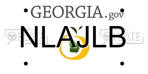 NLAJLB Georgia License Plate