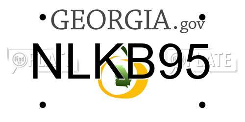NLKB95 Georgia License Plate