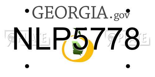 NLP5778 Georgia License Plate