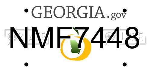 NMF7448 Georgia License Plate
