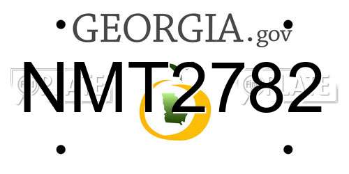 NMT2782 Georgia License Plate