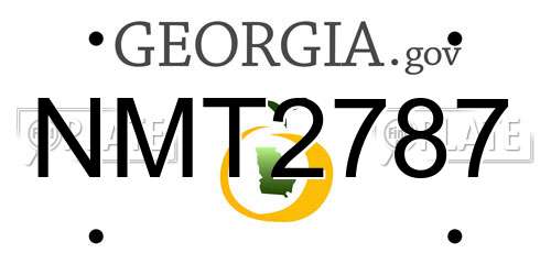 NMT2787 Georgia License Plate