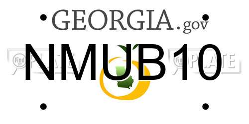 NMUB10 Georgia License Plate