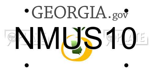 NMUS10 Georgia License Plate