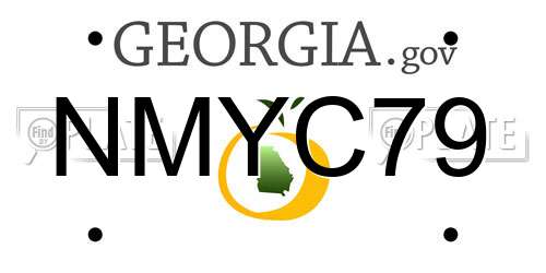 NMYC79 Georgia License Plate