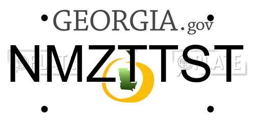 NMZTTST Georgia License Plate