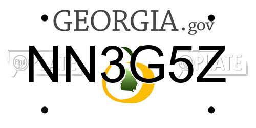 NN3G5Z Georgia License Plate