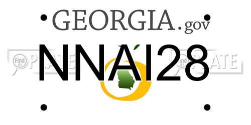 NNAI28 Georgia License Plate
