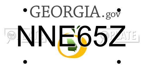 NNE65Z Georgia License Plate