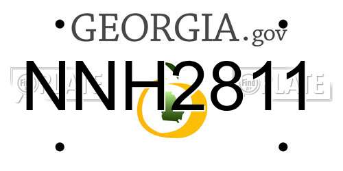 NNH2811 Georgia License Plate