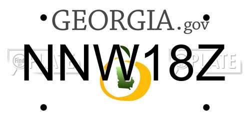 NNW18Z Georgia License Plate