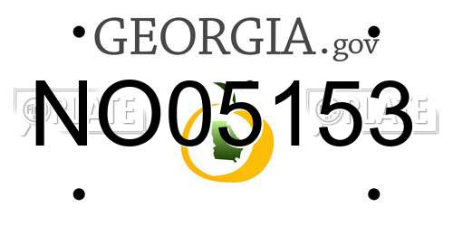 NO05153 Georgia License Plate