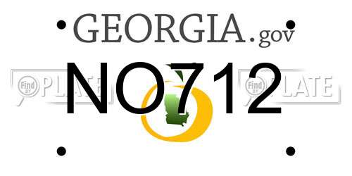 NO712 Georgia License Plate